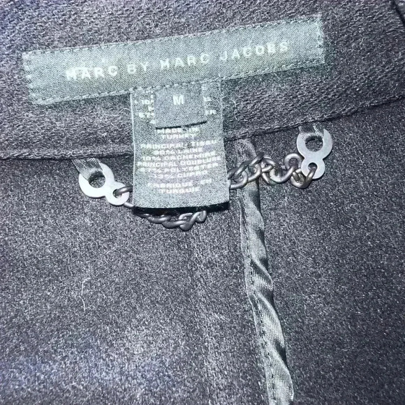 marc by marc jacobs Peacock Coat Dark Academia Size M Button Minimalist Preppy - Picture 5 of 8